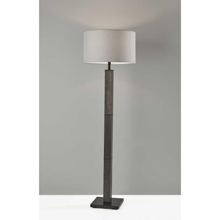 Estallar Black Wood Floor Lamp, 18 x 18 x 61.5 in. ES3100215